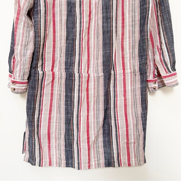 XiRENA Emersyn Striped Long Sleeve Tie Dress Multi Color Neutral Boho Size L - Picture 10 of 12